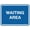 Blue, variant on Signs ByLITA Classic Framed Waiting Area Sign | Durable Material | Office Sign (Red) - Small