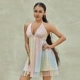 thumbnail image 6 of Douhoow Women Sequins Glitter Mini Dress Halter Neck Backless Sparkle Party Clubwear Dresses, 6 of 9