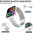 thumbnail image 2 of Correa deportiva compatible con correas de Apple Watch de 38 mm y 40 mm, correa de repuesto deportiva de silicona suave y transpirable, compatible con Iwatch Series 7/se/6/5, 2 of 5