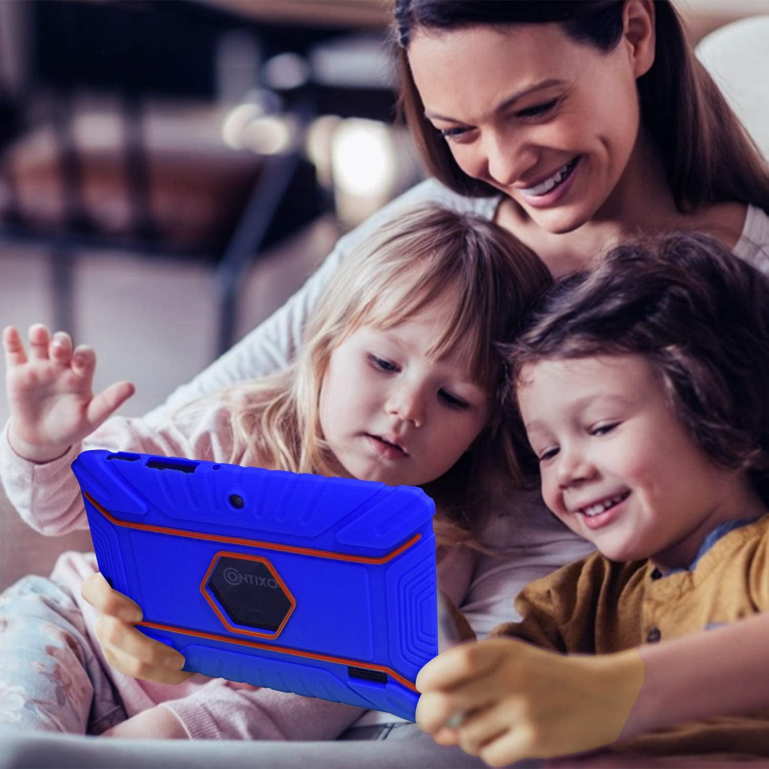 Contixo Kids Tablets Bundle, 7-Inch Android Tablet with Headphones and Sleeve Case, 32GB, Dark Blue