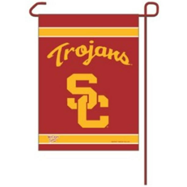 Casey's Distributing USC Trojans Flag 12x18 Garden Style 2 Sided