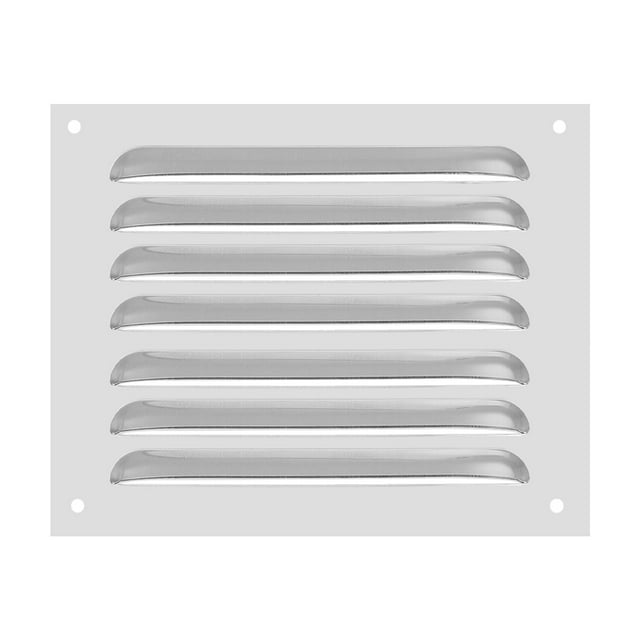 Cubierta de ventilación de aluminio Uxcell de 10 x 8 pulgadas, cubierta de rejilla de aire, cubierta de ventilación HVAC con lamas, tono plateado