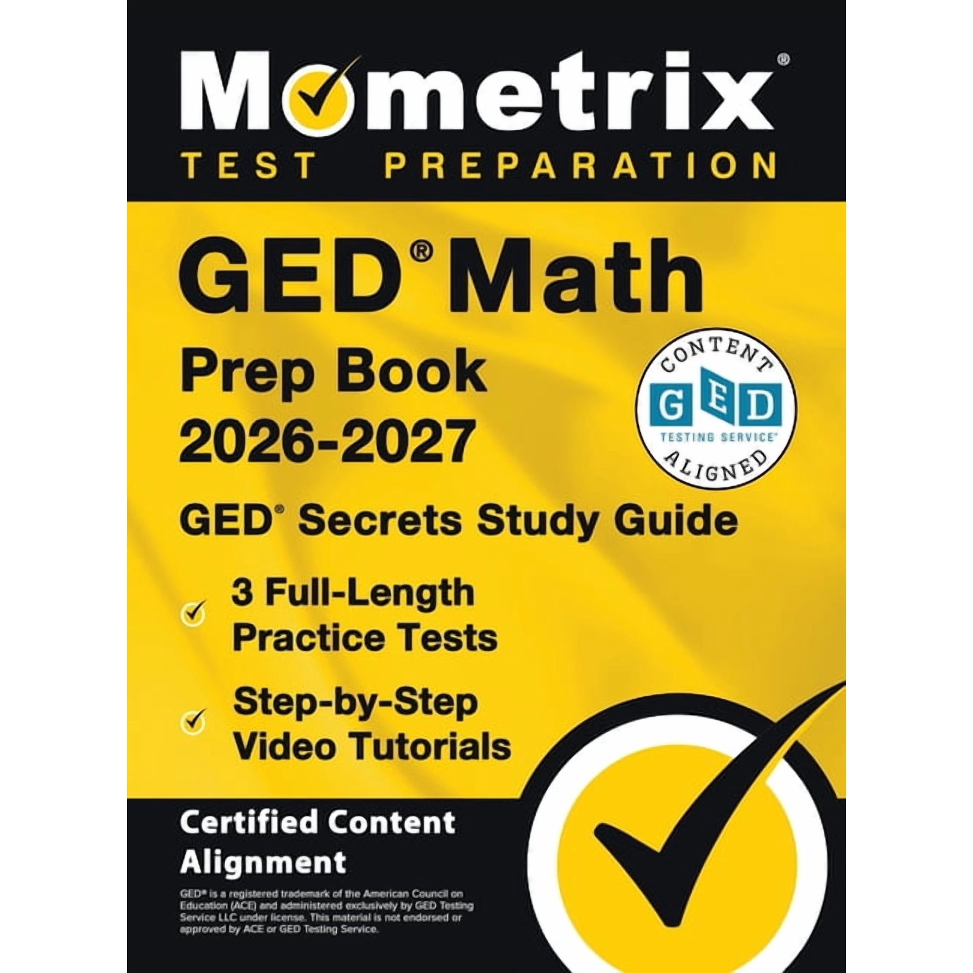 GED Math Prep Book - GED Secrets Study Guide, Full-Length Practice Tests, Step-by-Step Video Tutorials: [Certified Conte, (Hardcover)