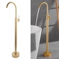 thumbnail image 3 of Freestanding Bathtub Faucet European Style Brass Stainless Steel Durable Rust and  Floor Stand Tap for Column Type Basin Wide Application, 3 of 8