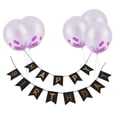 thumbnail image 3 of Globos y pancartas de confeti para niños y adultos Celebración de cumpleaños con brillo dorado, 3 of 8