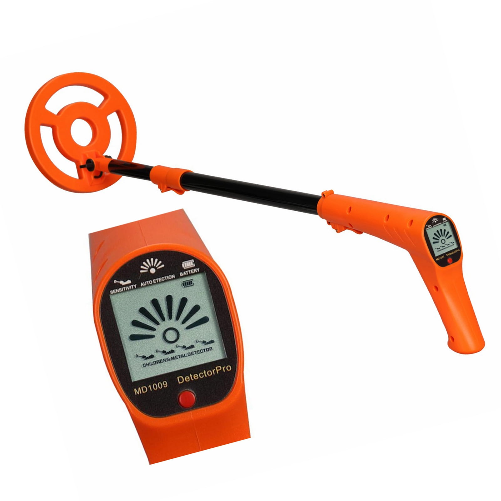 Foldable Metal Detectors for Children LCD Screen Display 6Inch Depth Detection Adjustable Rod Portable Outdoors Adventure Tool