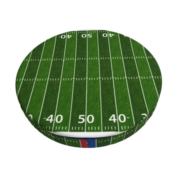 Logiee American Football Field Print Stool Covers Round,Bar Stool Covers,Watedrproof Stool Slipcover with Elastic,Stool Cushion,Round Bar Stool Seat Covers for Bar Round Chair-12 inch