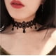 thumbnail image 1 of Collar de encaje gótico, cadena de clavícula, gargantilla femenina, collar sencillo, accesorios punk negros, collar, banda para el cuello, 1 of 6