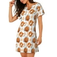 thumbnail image 2 of Susaid Cute Squirrel Pattern Sleep Shirts for Women Short Sleeve Night Shirts for Sleeping Pullover Nightgown Soft Nightdress, 2 of 6