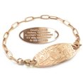 thumbnail image 1 of MedicEngraved Rose Gold Stainless Steel Custom Medical Alert Bracelet - 4mm Paperclip Link, 1 of 7