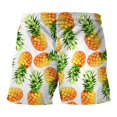 thumbnail image 4 of Traje De Baño Para Hombre Pantalones Cortos De Playa Con Cordón Elástico Estampado (Piña) (Xl)-201969.03 Tmvgtek Caballero, 4 of 7