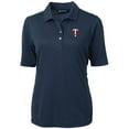 thumbnail image 2 of Women's Cutter & Buck Navy Minnesota Twins DryTec Virtue Eco Pique Recycled Polo, 2 of 3