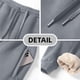 thumbnail image 4 of Pantalón de cachemira para hombre en invierno con cachemir y pantalón grueso y cálido de algodón （gris）, 4 of 6