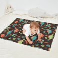thumbnail image 2 of DarkBrown Cartoon Dinosaurs Forest Pattern Blanket,Comfortable Soft Flannel Throw Blanket,All Season,Warm Lightweight Blankets for Sofa Bed Couch Living Room Chair,30"x40", 2 of 4