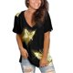 thumbnail image 1 of Camisetas con estampado 3d para mujer, ropa informal holgada con estampado de mariposa, Tops básicos Harajuku con cuello en V 5xl, verano 2023, 1 of 4