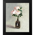thumbnail image 2 of Borges, Victoria 20x24 Black Modern Framed Museum Art Print Titled - Amber Bottle Flowers I, 2 of 5