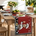 thumbnail image 2 of Table Runner 120 Inches Long for Kitchen Dining, Cheg Red Dresser Scarf Farmhouse, Dining Table Decorations for Wedding/Parties, Black White Check Buffalo Plaid Grid Lattice 13 x 120 In, 2 of 9