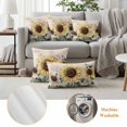 thumbnail image 6 of Rustic Sunflowers Pillow Covers 2 Pack Butterfly Country Floral Vintage Background Pillowcase Waterproof Outdoor Throw Pillow Cover for Patio Garden Square Cushion 20”x20”, 6 of 9