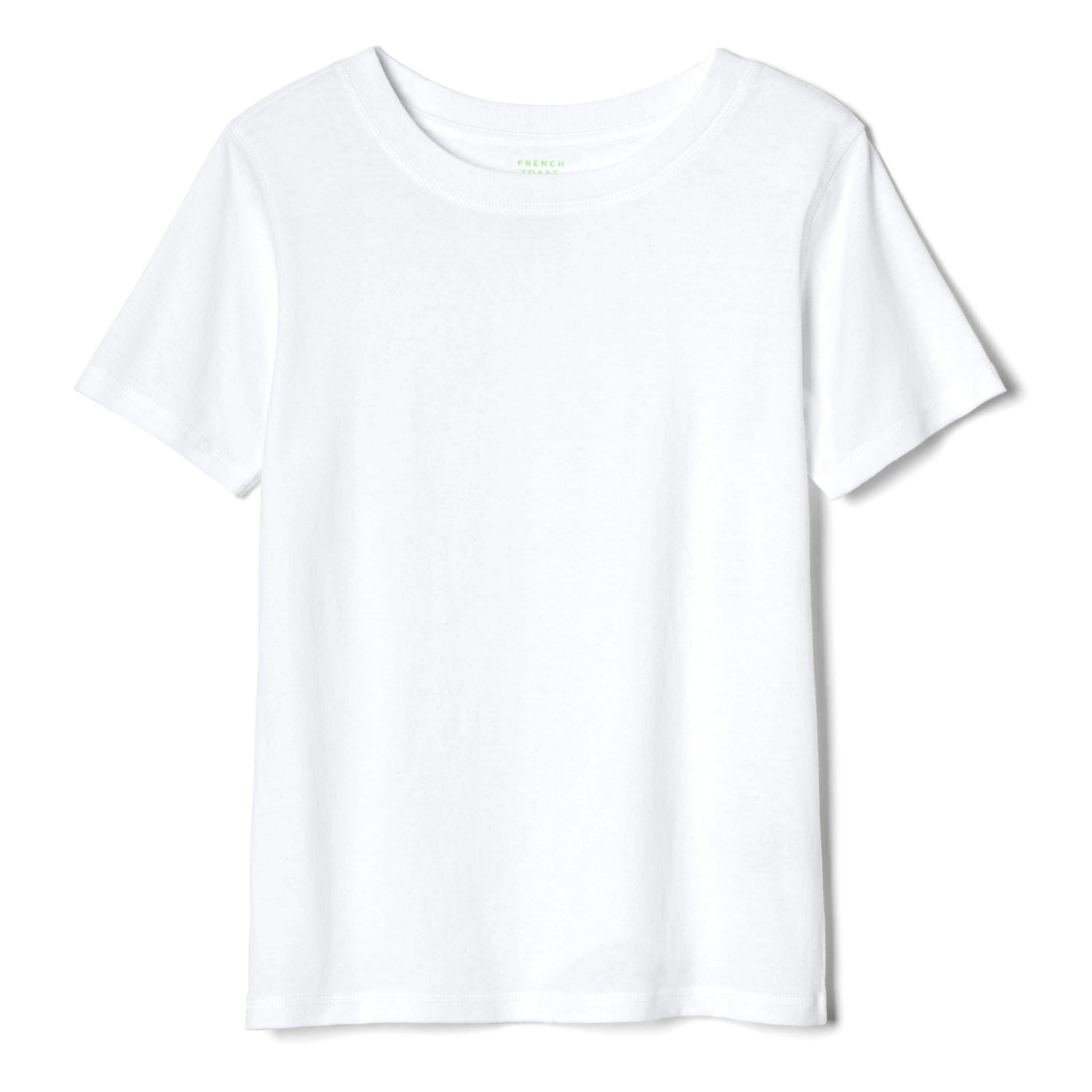 French Toast Boys Adaptive Short Sleeve Crewneck Tee White Size Small