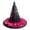 Hot Pink, variant on Witch Hat For Women Halloween Party Gothic Mesh Pumpkin Bat Print Accessory Cowboy Hat For Festival Celebration Light Green2 One Size