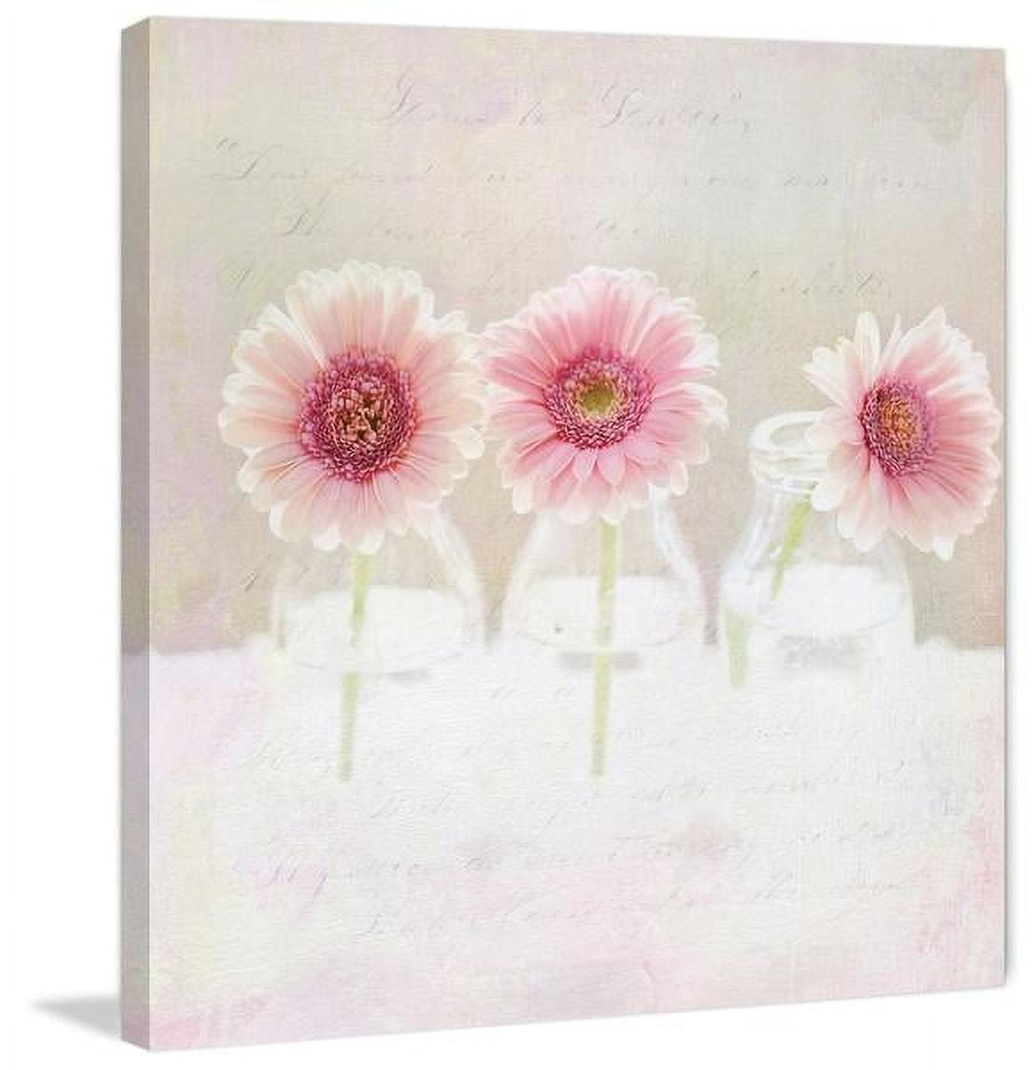"3 Daisies" Painting Print on Wrapped Canvas