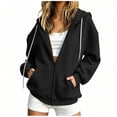 thumbnail image 2 of YanHoo Zip Up Hoodies Women Oversized Casual Y2K Long Sleeve Hooded Sweatshirts Fall Spring Track Jackets, 2 of 8