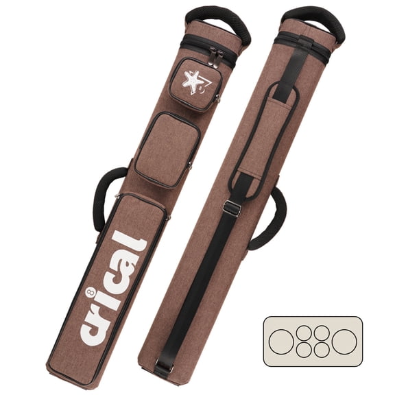 CRICAL Cue Case Bag 2Butts 4Shafts Hard 2x4 Pool Case 86cm Length Oxford Cloth Billiard Stick Carrying Case Billiard Accessories