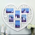 thumbnail image 2 of White Love Heart 6 Image Photo Frame Wall Decor Family Wedding Picture Gift 6x4 inch Photo, 2 of 5
