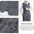 thumbnail image 4 of Lycody 5PCS Boys Formal Slim Suit Teen Dress Clothes Bearer Pants Vest Shirt BowTie or Tie Wedding Ring Outfit for Kids Fit Suit for Graduate Easter, 4 of 6