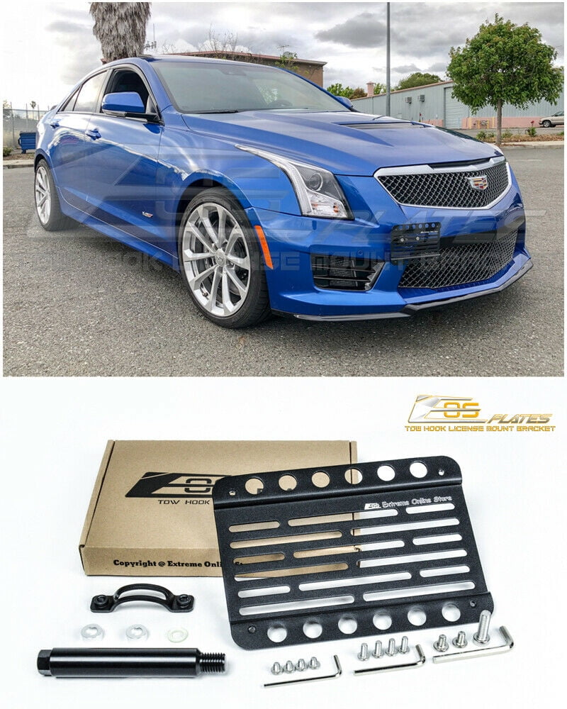 Cadillac ATS Chrome License Plate Frame with Cap
