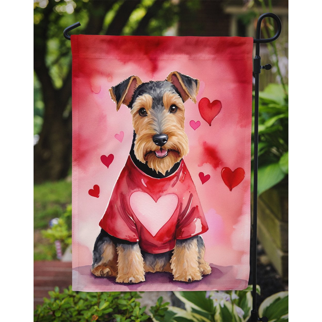 Welsh Terrier My Valentine Garden Flag 11.25 in x 15.5 in