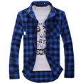 thumbnail image 2 of Camisa a cuadros para hombre, camisa informal con botones y cuadros, manga larga, ajustada, para primavera y otoño, de marca, suave y cómoda, a la moda, 2 of 5