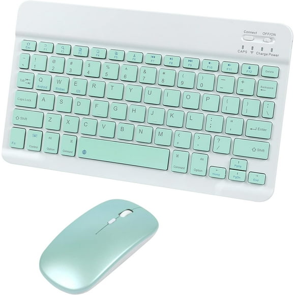 shiyou-Bluetooth Wireless Keyboard and Mouse Combo,Ultra-Slim Ergonomic Small Rechargeable Bluetooth Keyboard Mouse Set for Apple iPad iPhone Samsung Tablet Phone Android PC Computer Mac Smartphone(G