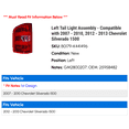 thumbnail image 2 of Left Tail Light Assembly - Compatible with 2007 - 2010, 2012 - 2013 Chevy Silverado 1500 2008 2009, 2 of 2