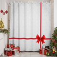 thumbnail image 2 of Christmas Gifts Shower Curtains for Bathroom, Red Bow Snowflakes Funny Waterproof Fabric Shower Curtain for Bathroom Bathtub Decoration, Machine Washable, 54x"78", 2 of 9