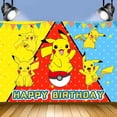 thumbnail image 3 of Pokemon Pikachu Cartoon Theme Birthday Flag Background Banner Children's Party Decoration supplies Photography Photo Prop 5.9x3.6ft, 3 of 5