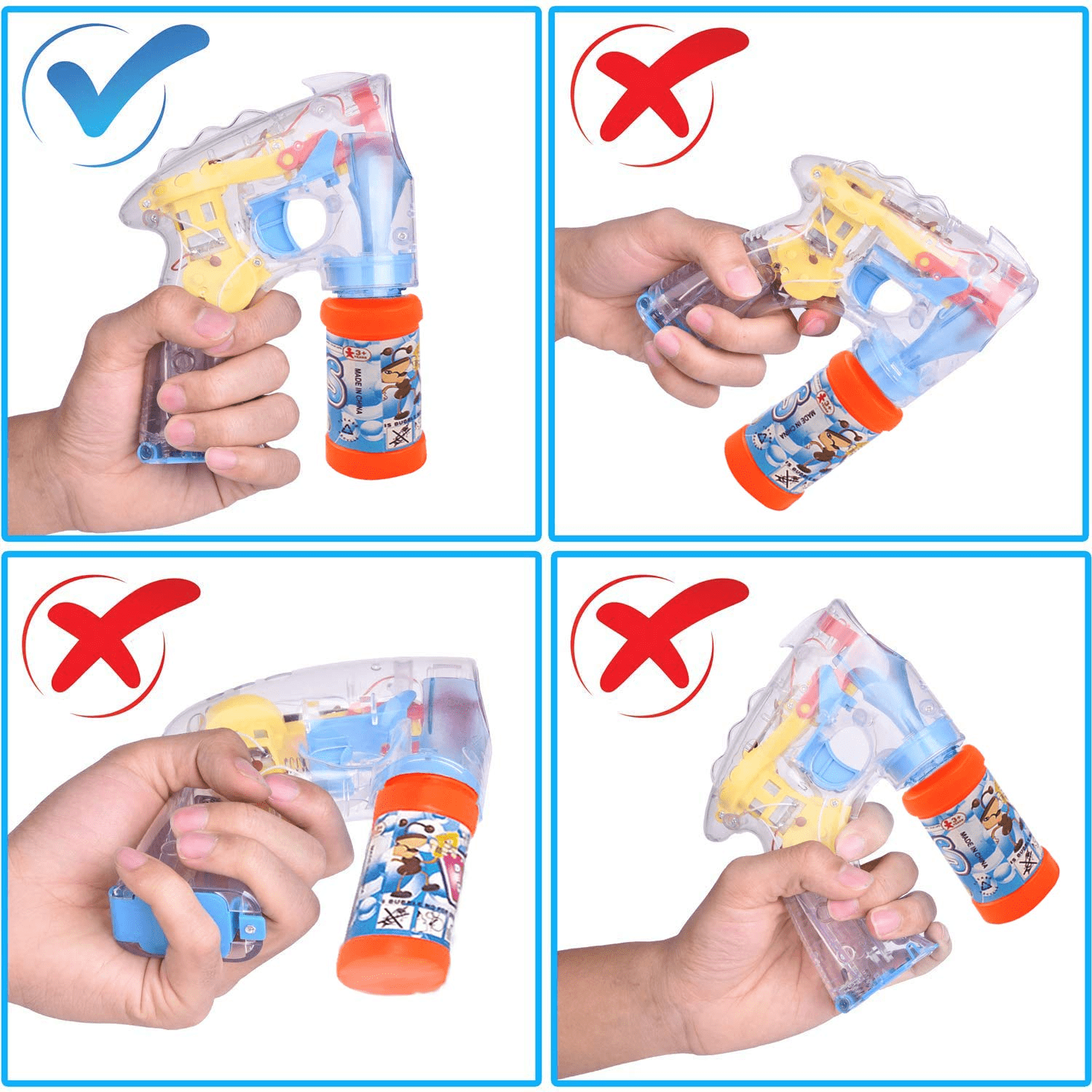 SkyCo Bubble Gun – 2pcs Bubble Guns for Kids – Pink and Blue Bubble Guns