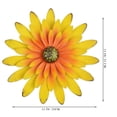 thumbnail image 2 of 13" Metal Flower Wall Decor Multiple Layer Flower Wall Art Wall Art Decorations Hanging for Balcony Patio Porch Bedroom Garden Office Yellow, 2 of 6