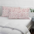 thumbnail image 4 of Farmhouse Pink Pillow Covers 12"x20", Vintage Flower Leaf Botanical Plant Soft Brushed Microfiber Breathable Throw Pillow Covers, Decorative Pillowcase with Zipper for Couch Sofa Bedroom Living Room, 4 of 9