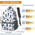 thumbnail image 3 of Baseballs and Player Silhouettes White 17" School Backpacks for Teens,Waterproof Oxford Fabric,S-Shape Padded Straps for School,Travel,Hiking,Camping, 3 of 6