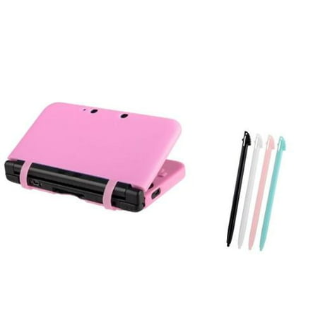 Insten Pink Silicone Skin Case with 4-Piece Stylus For Nintendo 3DS XL