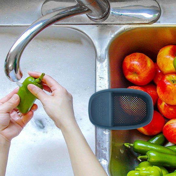 FOLOYORI Soporte Para Esponja En Fregadero Cocina Azul Con Buen Drenaje Y Resistencia