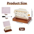 thumbnail image 2 of 1Pc Wooden Rotating Perpetual Calendar Wood Creative Calendar with 1Pc Pen and 1Pc Message Card Month Week Day Date Display Desk Table Calendars, 2 of 6