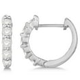 thumbnail image 1 of Hinged Hoop Diamond Huggie Style Earrings in 14k White Gold (0.50ct), 1 of 3