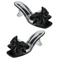 thumbnail image 1 of Phenofice 1Par Bow Heels Para Mujer Estilo En Negro Con Sofisticado Y, 1 of 8