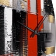 thumbnail image 3 of Designart "Cubic Abstract in Red and Gold I" Horloge Murale Surdimensionnée, 3 of 6