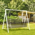 thumbnail image 2 of CoSoTower Metal Porch Swing Stand, Heavy Duty Swing Frame, Hanging Chair Stand Only, 528 Lbs Weight Capacity, for Backyard, Patio, Lawn, Playground, White, 2 of 9