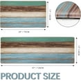 Kitchen Rugs and Mats Set of 2 Teal Farmhouse Anti Fatigue Mat Non Slip