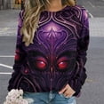 thumbnail image 2 of Sweatshirt For Womens Crewneck Abstract Flowers Hoodies Teen Girls Cute, 2 of 7
