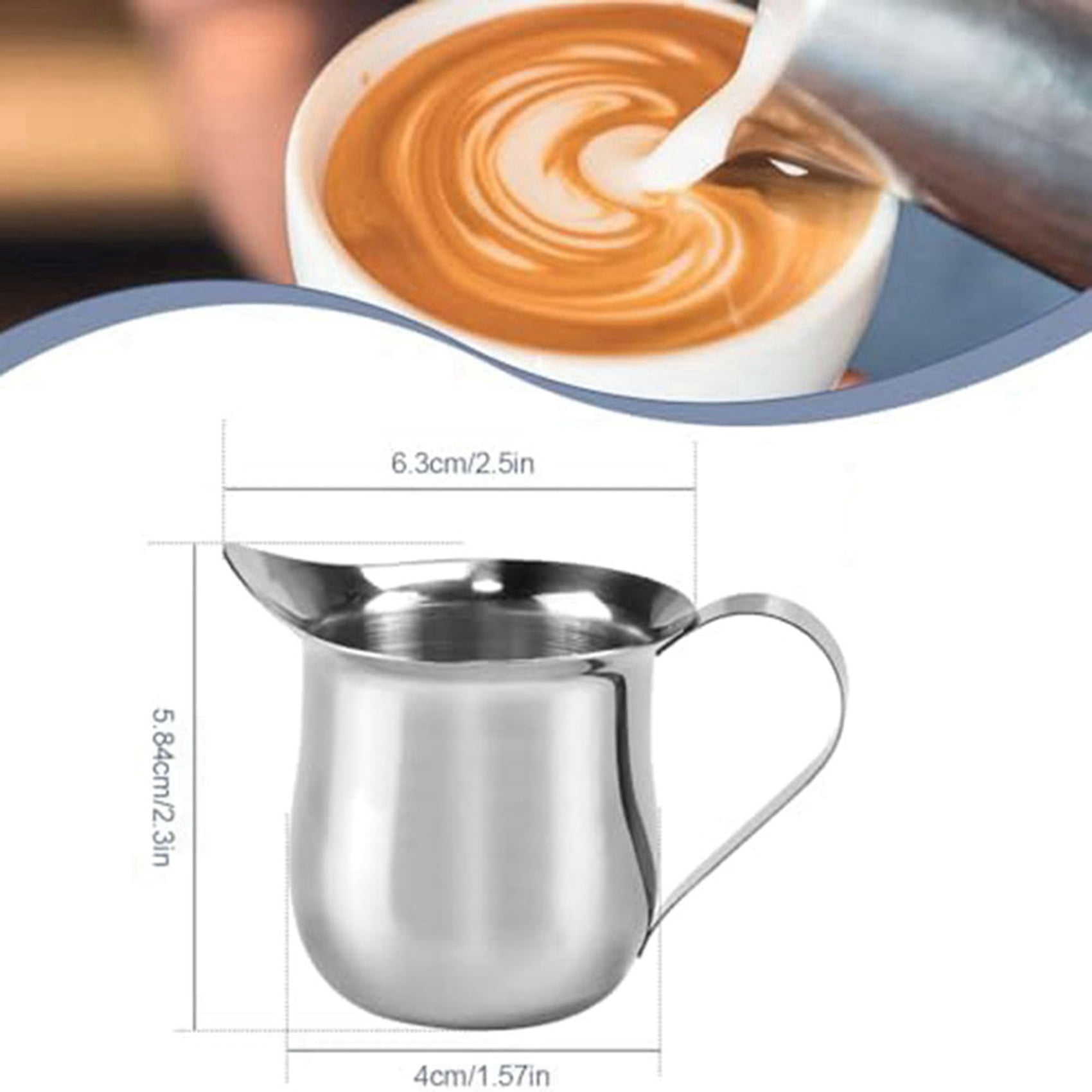 12Pcs Bell Creamers 90Ml/3Oz Mini Creamer Jug Stainless Steel Milk Pitcher Cup Mini Coffee Jug Milk Frothing Pitcher